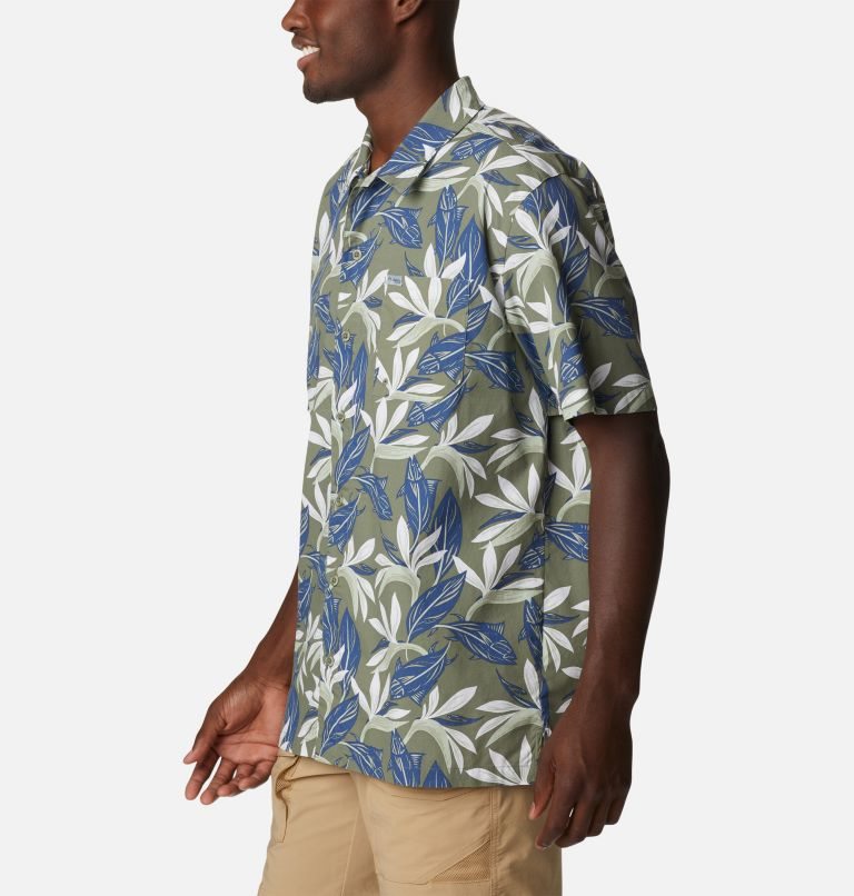 Men's Columbia PFG Trollers Best Short Sleeve Shirts Flower | CA-R608C