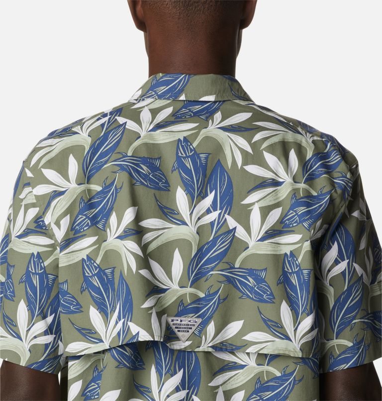 Men's Columbia PFG Trollers Best Short Sleeve Shirts Flower | CA-R608C