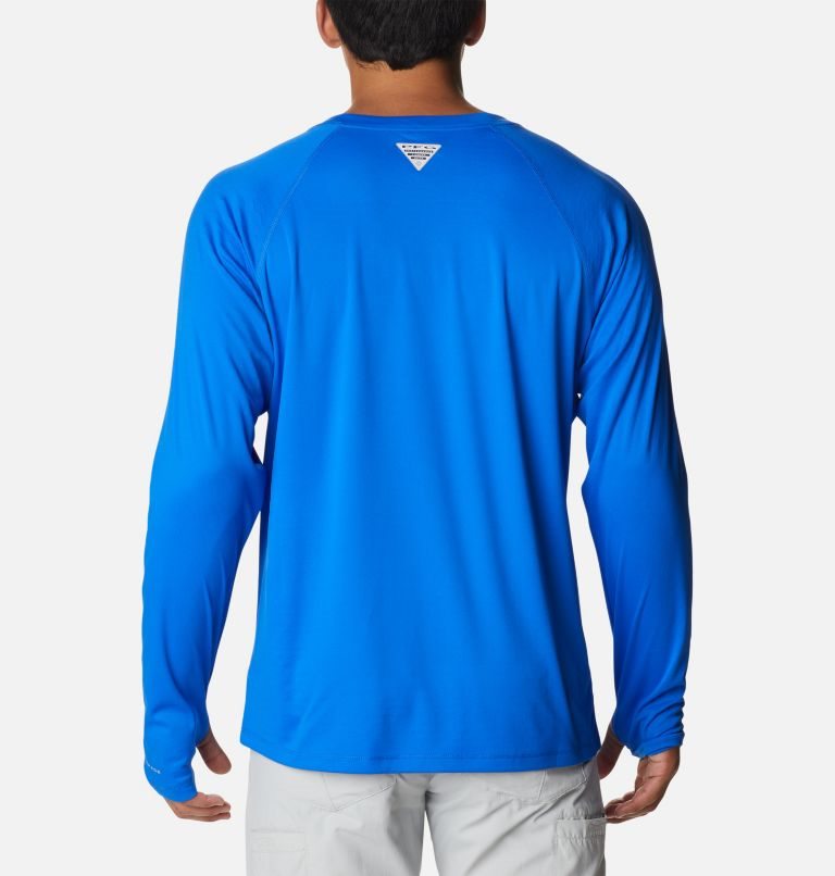 Men's Columbia PFG Zero Rules Ice Long Sleeve Sweatshirts Blue | CA-KC364