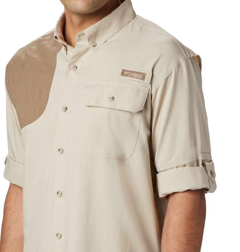 Men's Columbia PHG Blood and Guts Shooting Shirts Khaki | CA-K31AC