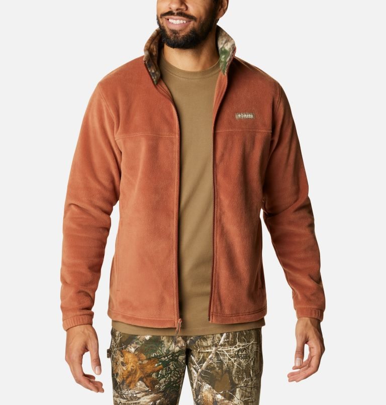 Men's Columbia PHG Fleece Jackets Brown | CA-TA01L