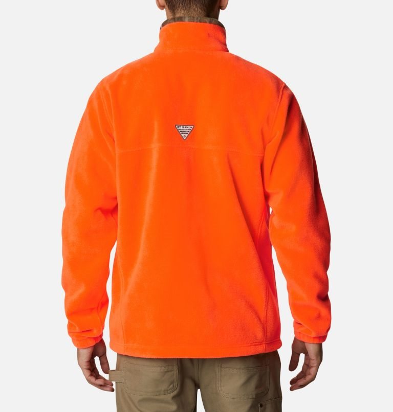 Men's Columbia PHG Fleece Jackets Orange | CA-CCL84