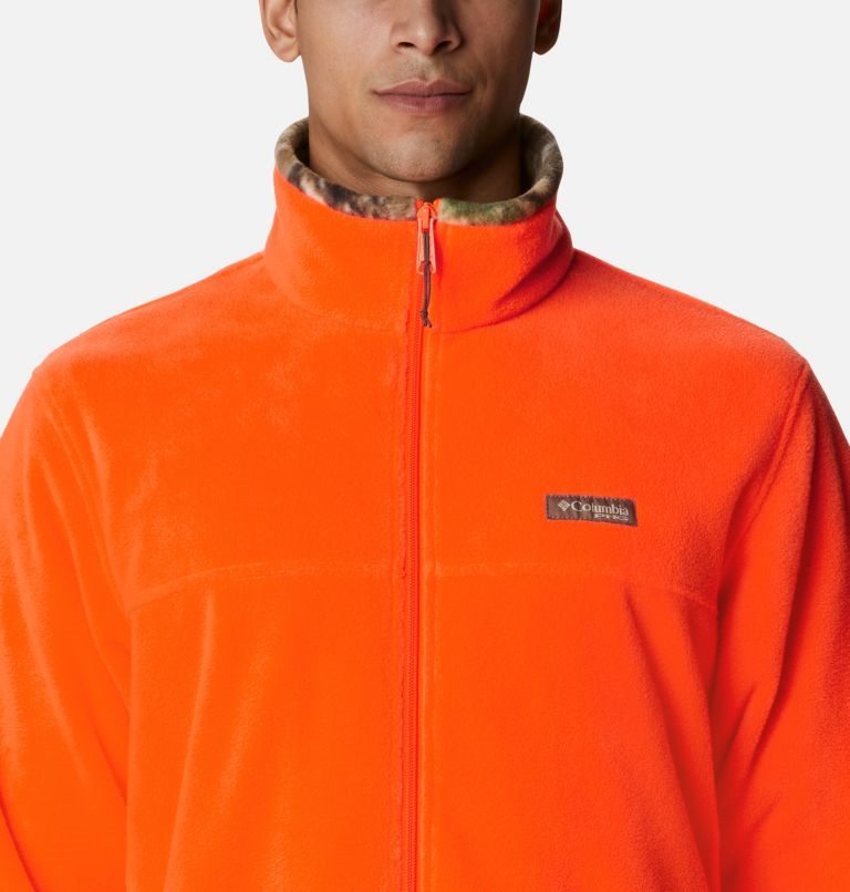 Men's Columbia PHG Fleece Jackets Orange | CA-CCL84