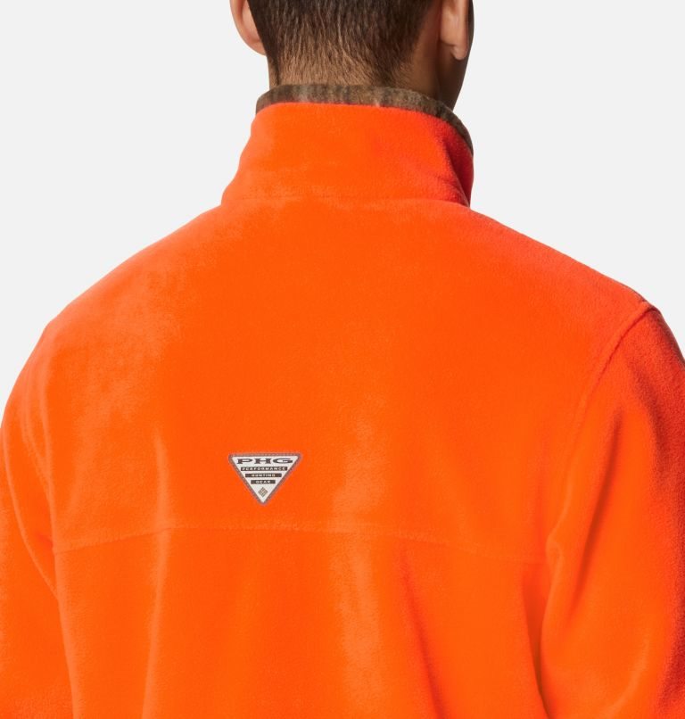 Men's Columbia PHG Fleece Jackets Orange | CA-CCL84