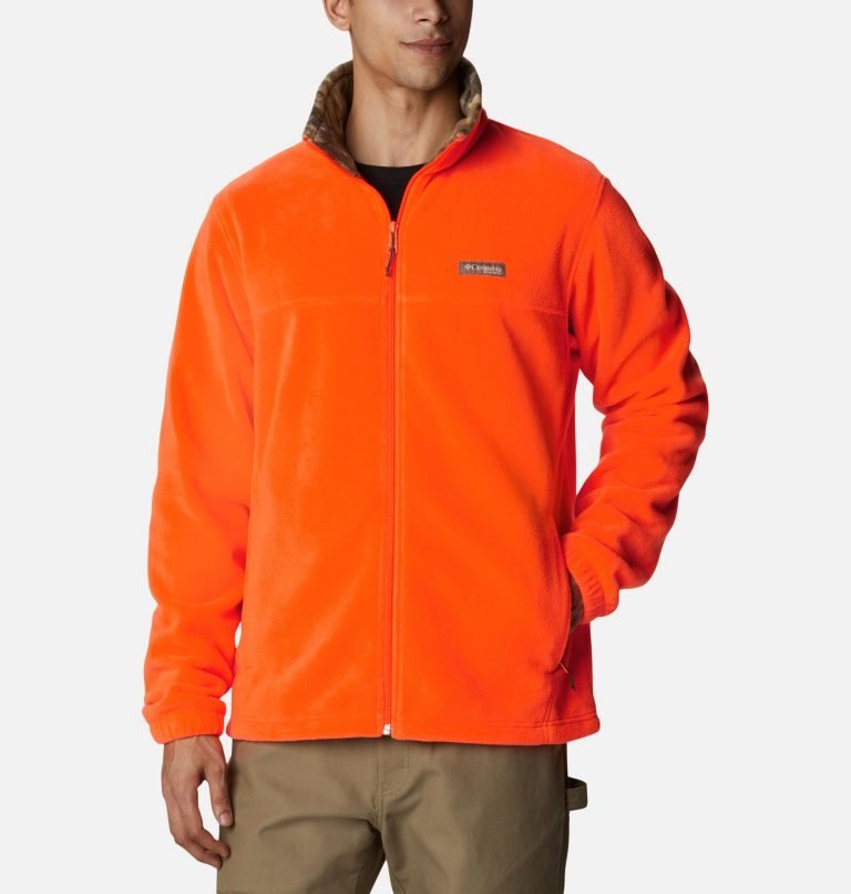 Men's Columbia PHG Fleece Jackets Orange | CA-CCL84