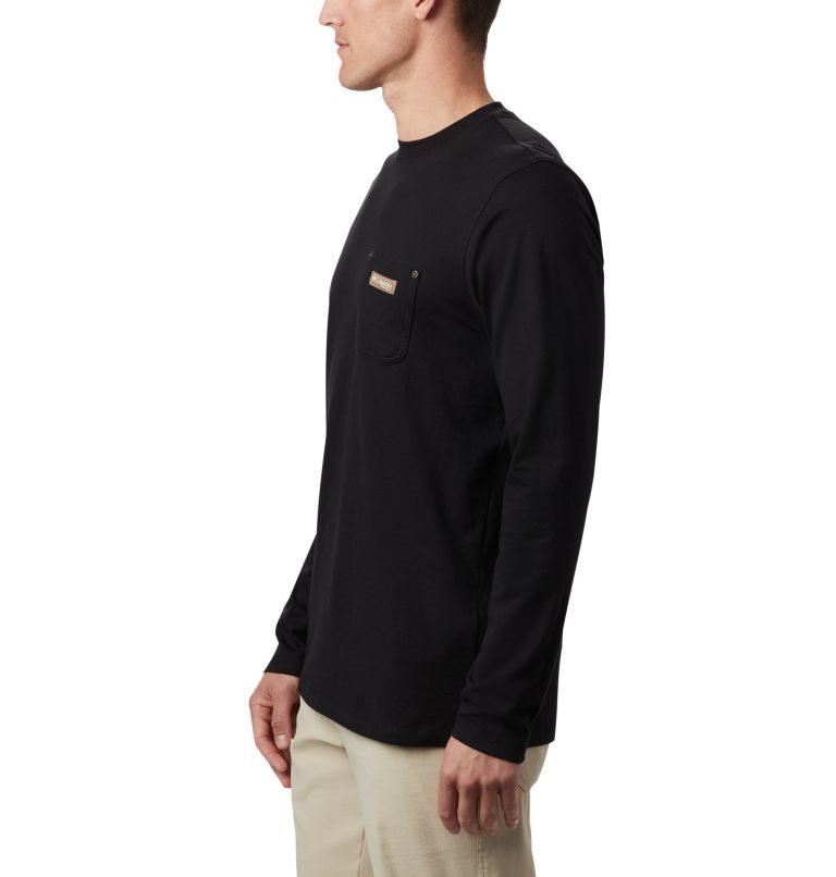 Men's Columbia PHG Roughtail Work Long Sleeve Pocket Sweatshirts Black | CA-CC85A