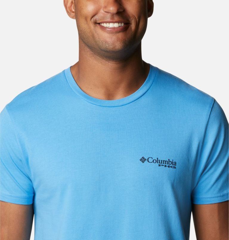 Men's Columbia PHG Willow Graphic T Shirts Blue | CA-J8C10