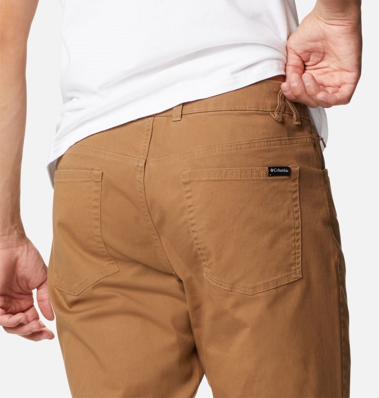 Men's Columbia Pacific Ridge 5 Pocket Pants Brown | CA-J4A6L