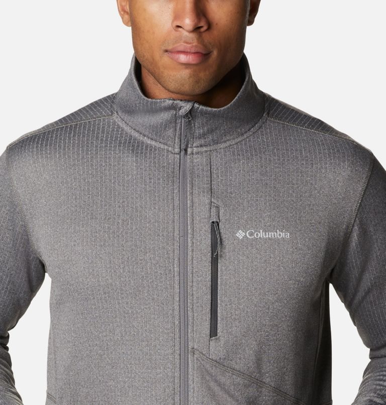 Men's Columbia Park View Full Zip Fleece Jackets Grey | CA-Q1638