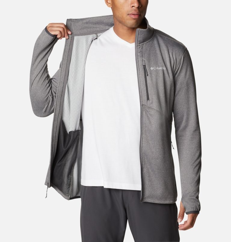 Men's Columbia Park View Full Zip Fleece Jackets Grey | CA-Q1638