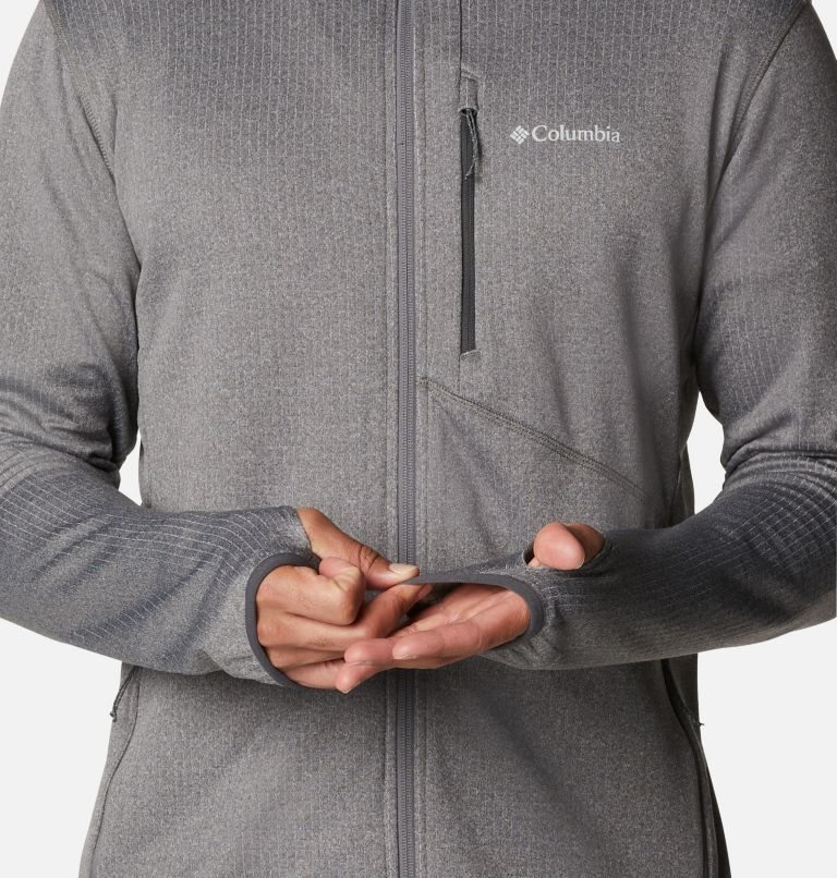 Men's Columbia Park View Full Zip Fleece Jackets Grey | CA-Q1638