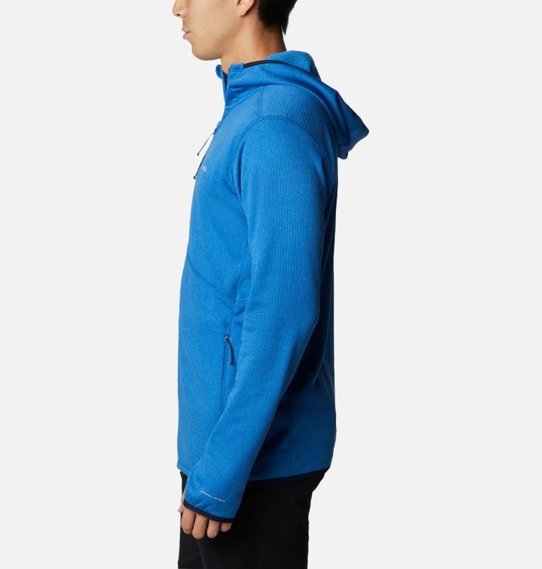 Men's Columbia Park View Full Zip Hoodie Fleece Jackets Blue | CA-L3106