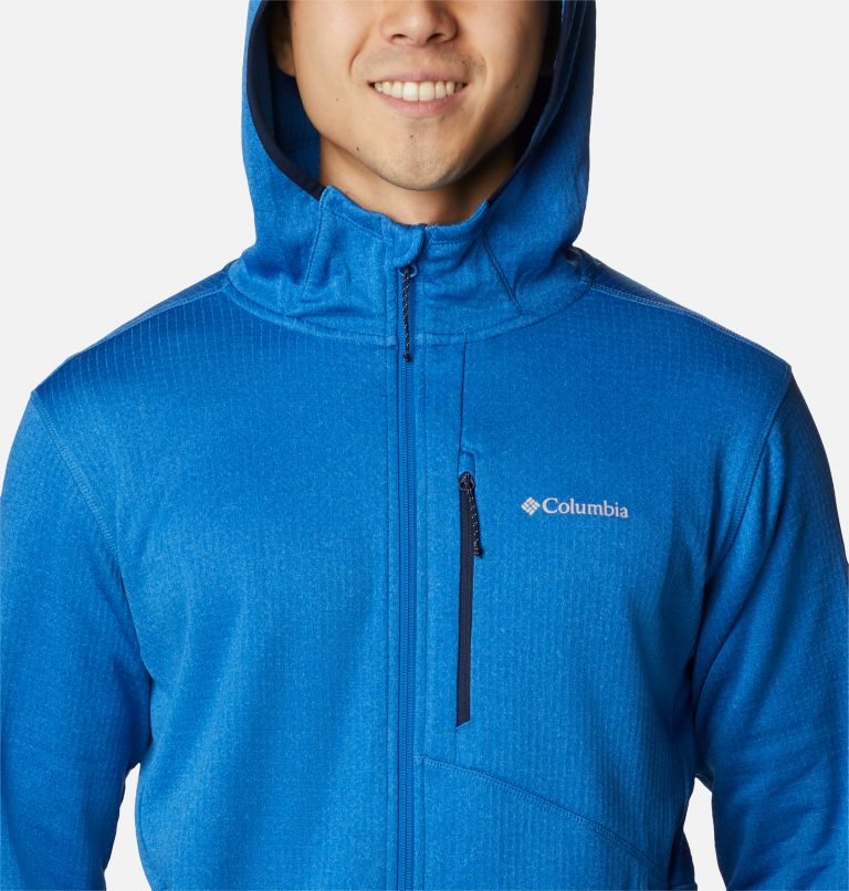 Men's Columbia Park View Full Zip Hoodie Fleece Jackets Blue | CA-L3106