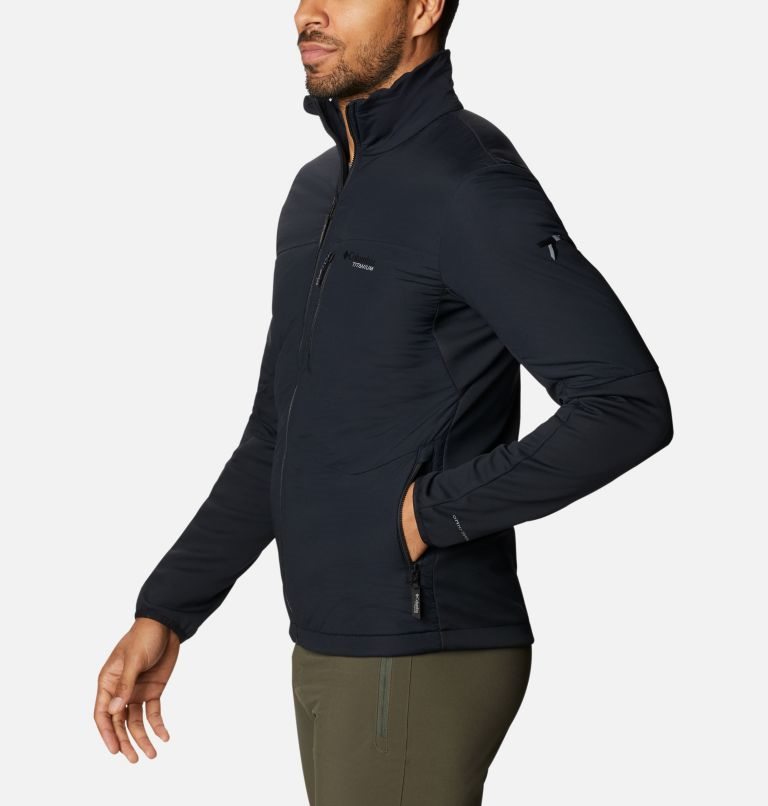 Men's Columbia Peak Pursuit Hybrid Midlayer Jackets Black | CA-Z50LA