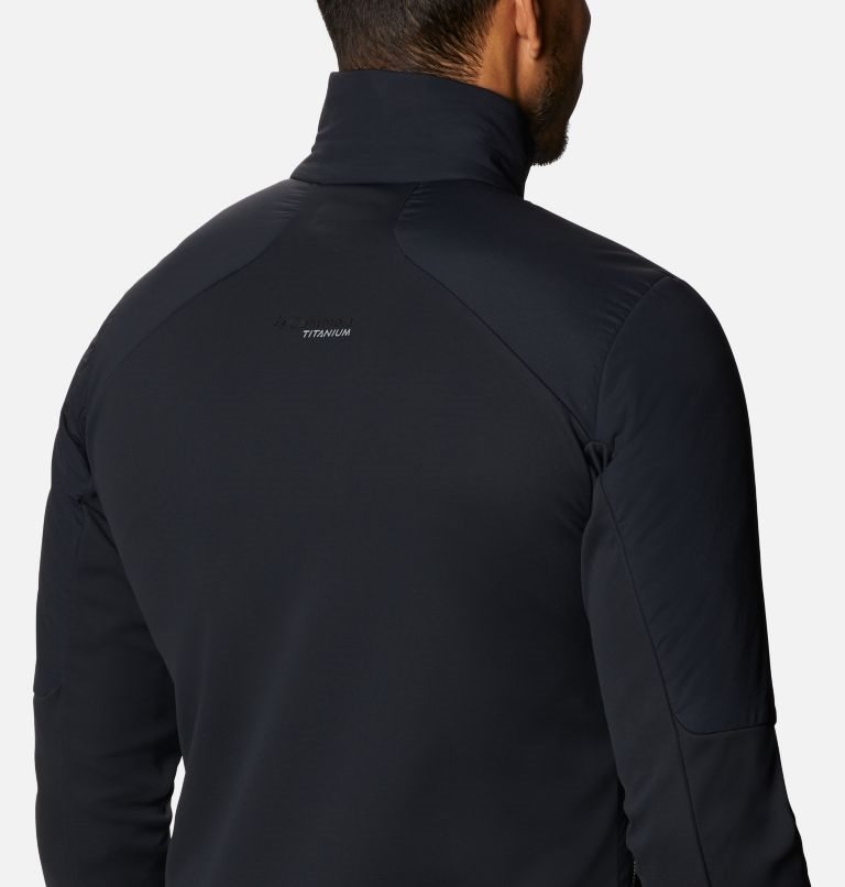 Men's Columbia Peak Pursuit Hybrid Midlayer Jackets Black | CA-Z50LA