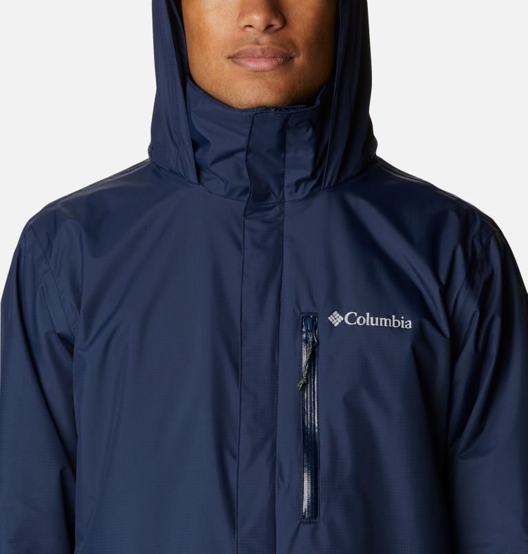 Men's Columbia Peak to Sea Rain Jackets Navy | CA-D4C8L