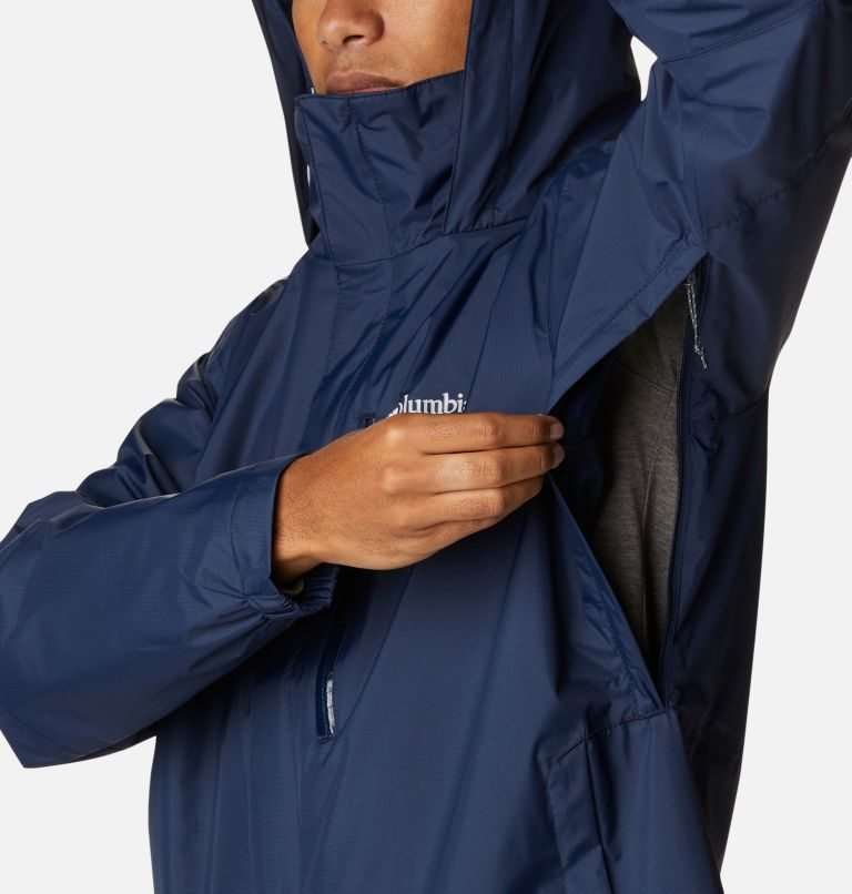 Men's Columbia Peak to Sea Rain Jackets Navy | CA-D4C8L