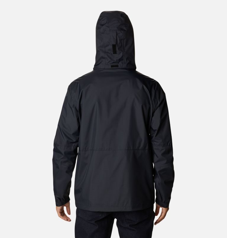 Men's Columbia Peak to Sea Rain Jackets Black | CA-M561C