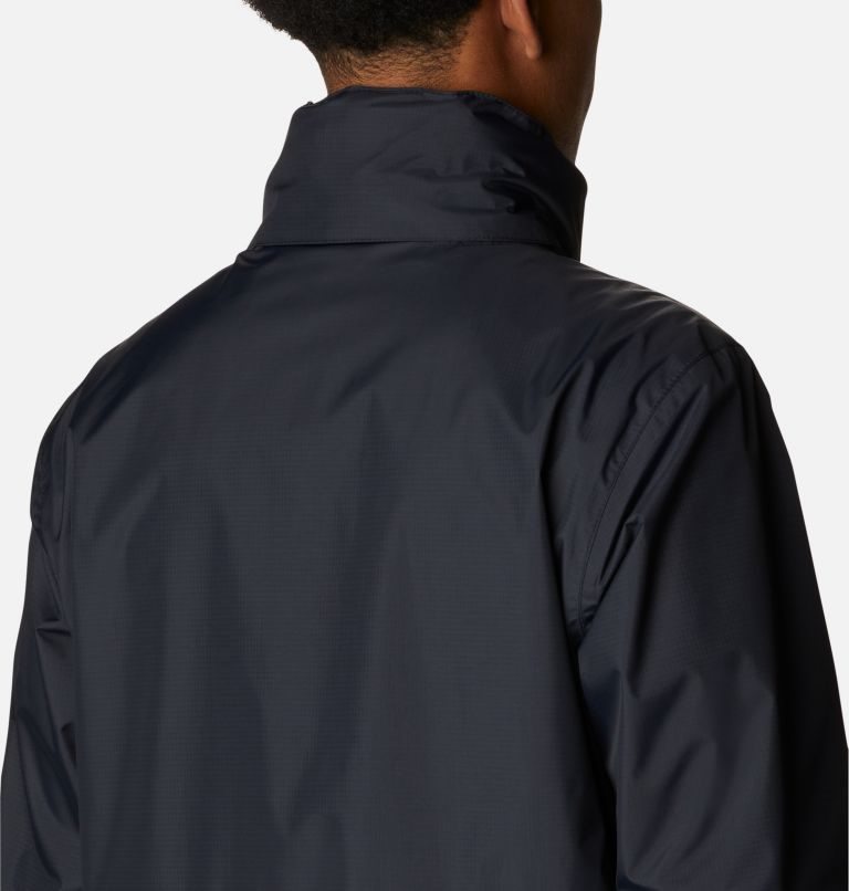 Men's Columbia Peak to Sea Rain Jackets Black | CA-M561C