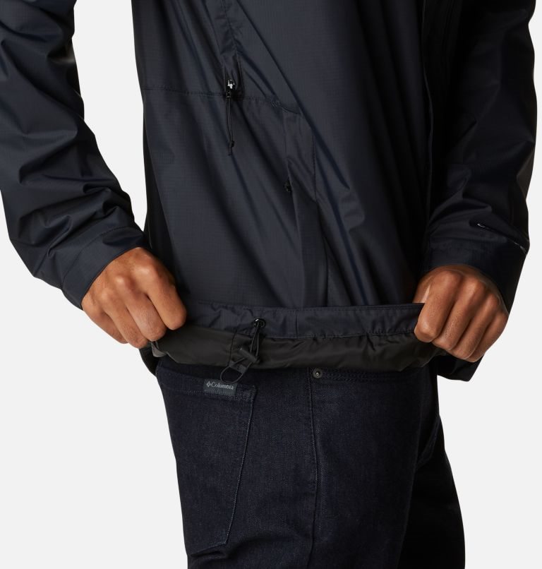 Men's Columbia Peak to Sea Rain Jackets Black | CA-M561C