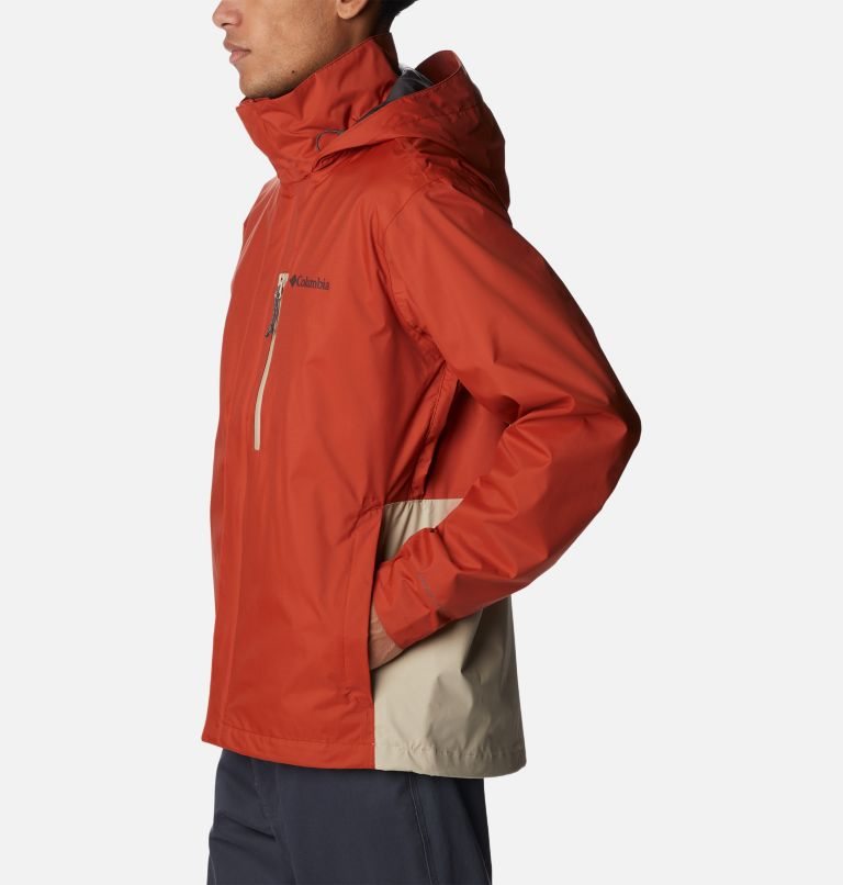 Men's Columbia Peak to Sea Rain Jackets Orange | CA-X03L4