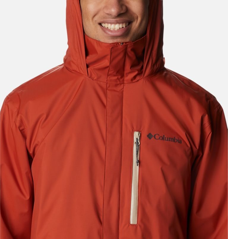 Men's Columbia Peak to Sea Rain Jackets Orange | CA-X03L4