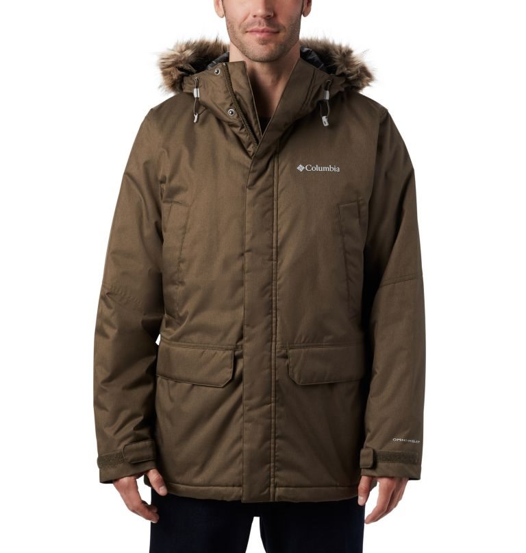 Men\'s Columbia Penns Creek II Parka Jackets Dark Brown | CA-C46LC