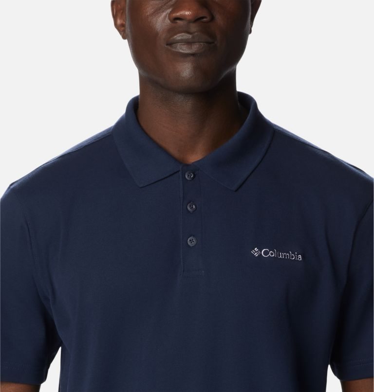 Men's Columbia Pines Terrace Polo Shirts Navy | CA-V34L6