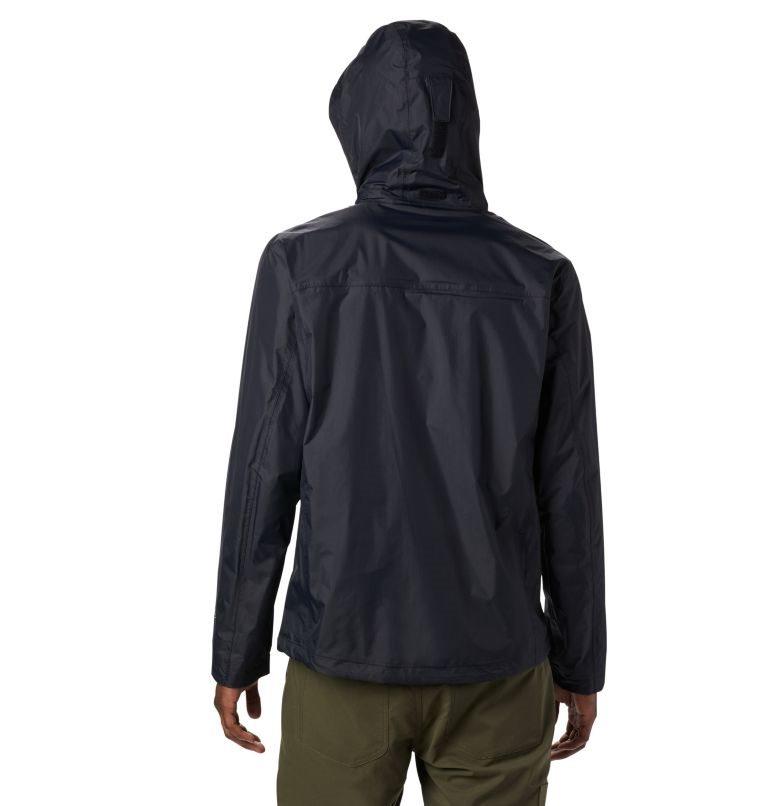 Men's Columbia Pouration Rain Jackets Black | CA-S18CA