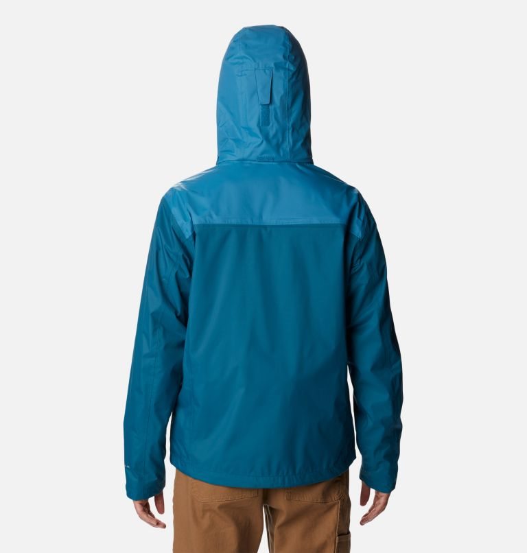 Men's Columbia Pouration Rain Jackets Turquoise | CA-S3408