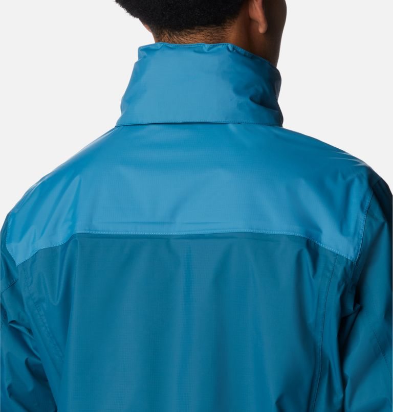 Men's Columbia Pouration Rain Jackets Turquoise | CA-S3408