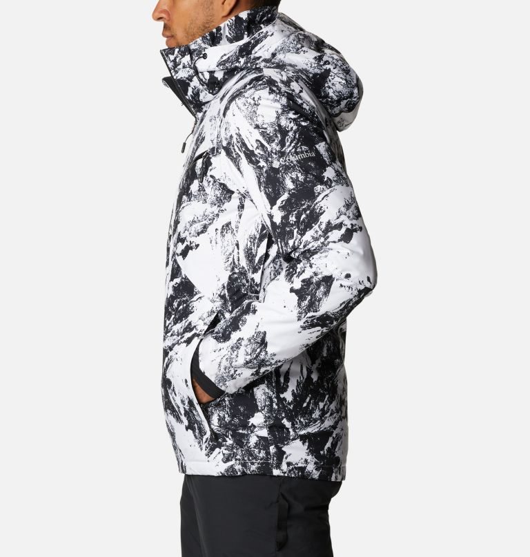 Men's Columbia Powder 8s Ski Insulated Jackets Black / White | CA-ZC518