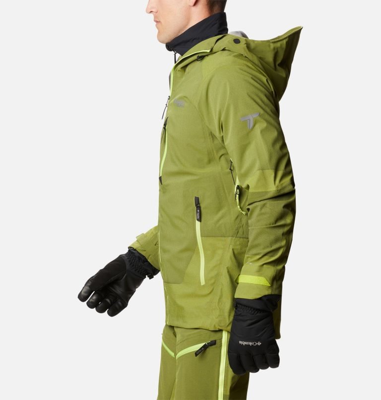 Men's Columbia Powder Chute Ski Shell Jackets Green | CA-Z463A