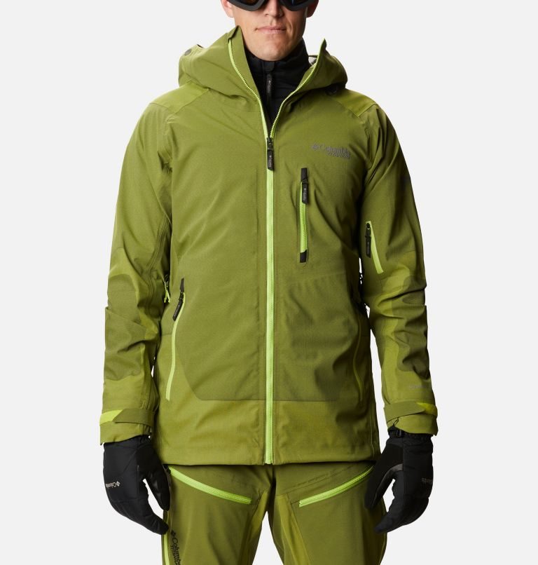 Men\'s Columbia Powder Chute Ski Shell Jackets Green | CA-Z463A