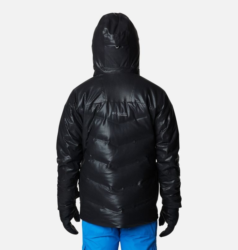 Men's Columbia Powder Keg Black Dot Down Jackets Black | CA-UA403