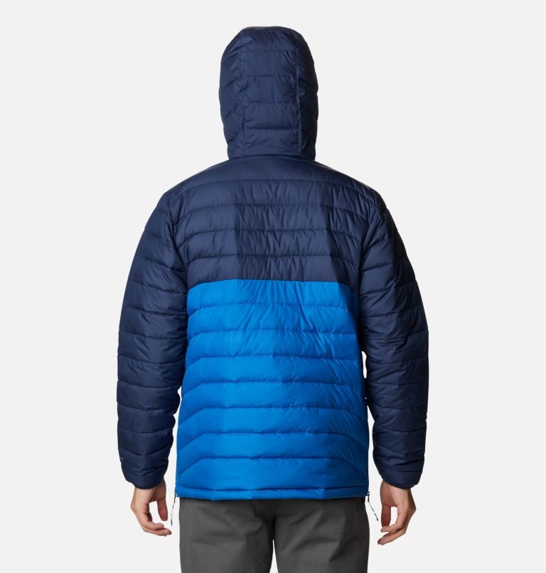 Men's Columbia Powder Lite Anorak Down Jackets Blue | CA-QA61L