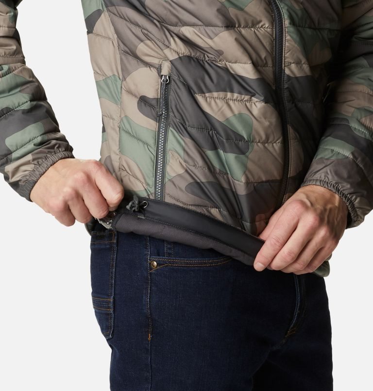 Men's Columbia Powder Lite Hooded Insulated Jackets Camo | CA-KLCA6