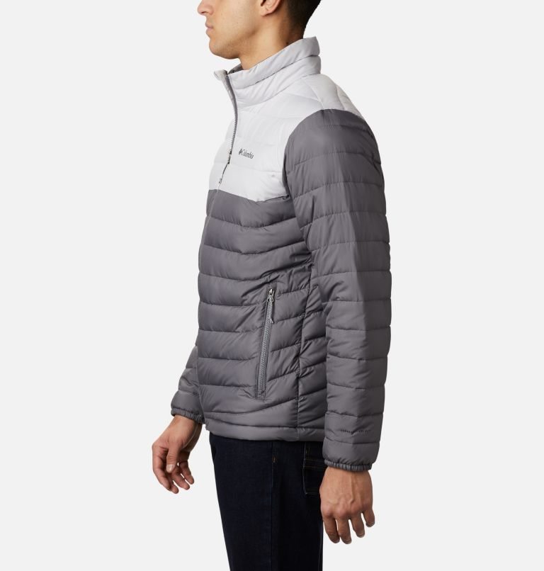 Men's Columbia Powder Lite Insulated Jackets Grey | CA-E83C6