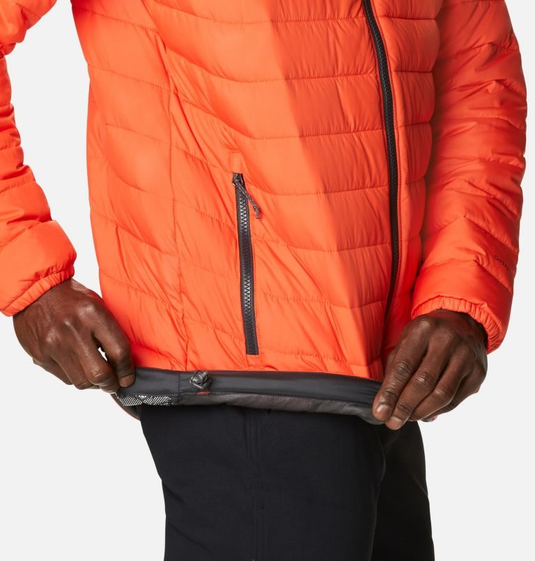 Men's Columbia Powder Lite Insulated Jackets Orange | CA-F6A35