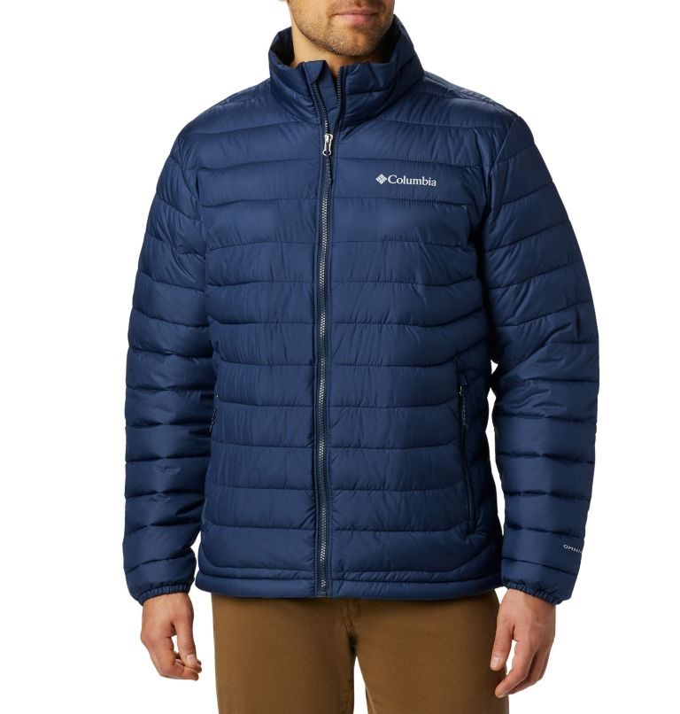 Men\'s Columbia Powder Lite Insulated Jackets Navy | CA-VA3C6