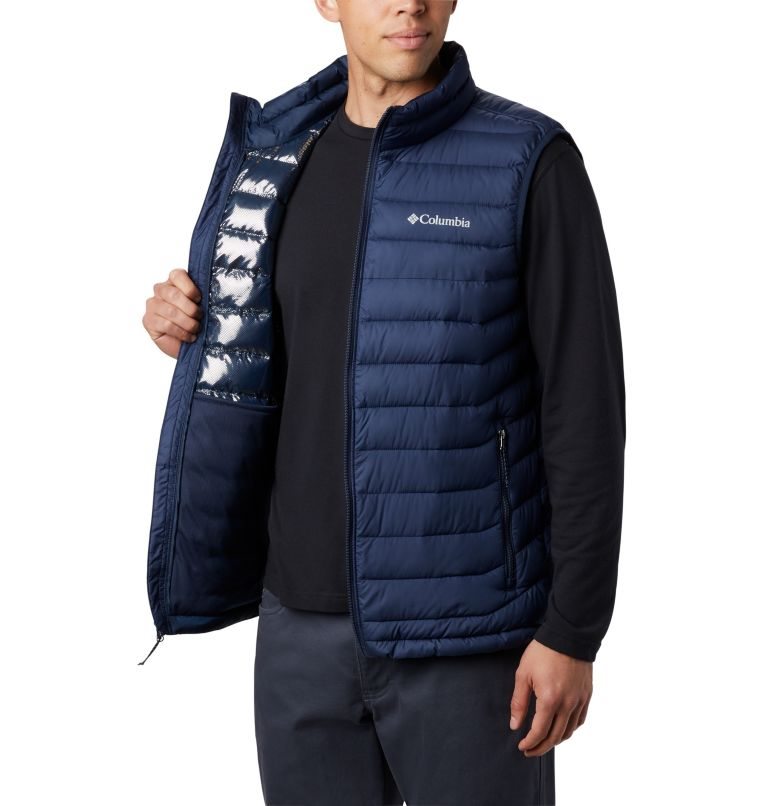 Men's Columbia Powder Lite Vest Navy | CA-V54C6