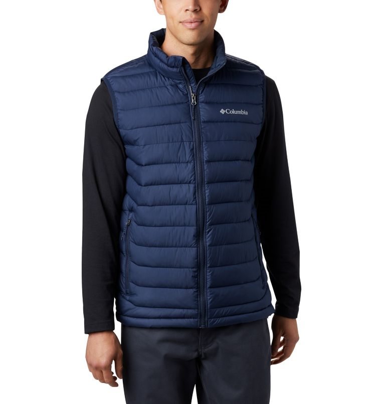 Men\'s Columbia Powder Lite Vest Navy | CA-V54C6