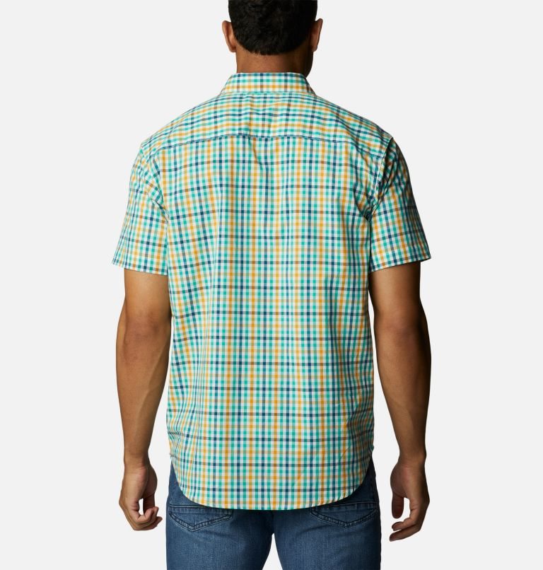 Men's Columbia Rapid Rivers II Short Sleeve Shirts Turquoise | CA-H86L0