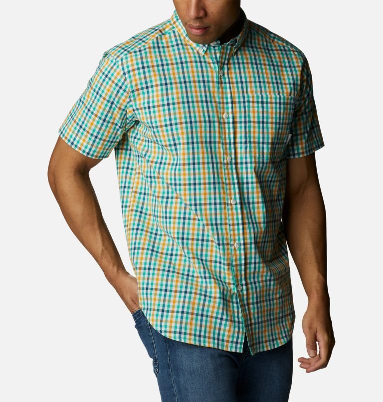 Men's Columbia Rapid Rivers II Short Sleeve Shirts Turquoise | CA-H86L0