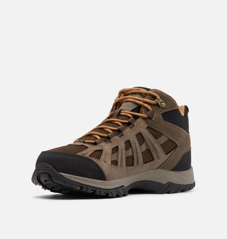 Men's Columbia Redmond III Mid Waterproof Hiking Boots Brown | CA-X4L56