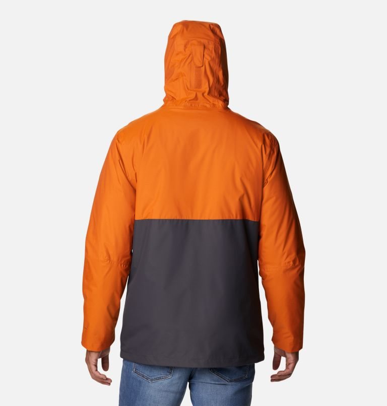 Men's Columbia Ridge Gates Interchange Jackets Orange / Black | CA-ML140