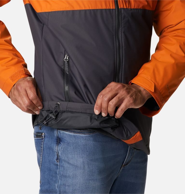 Men's Columbia Ridge Gates Interchange Jackets Orange / Black | CA-ML140