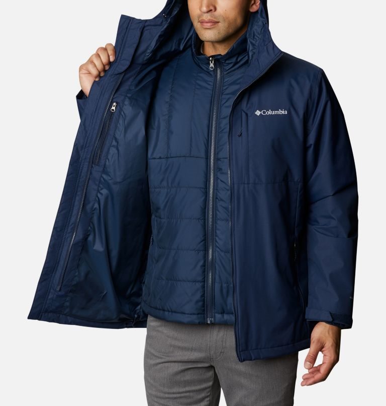 Men's Columbia Ridge Gates Interchange Jackets Navy | CA-P40L5