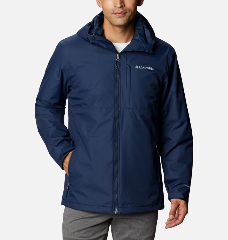 Men\'s Columbia Ridge Gates Interchange Jackets Navy | CA-P40L5