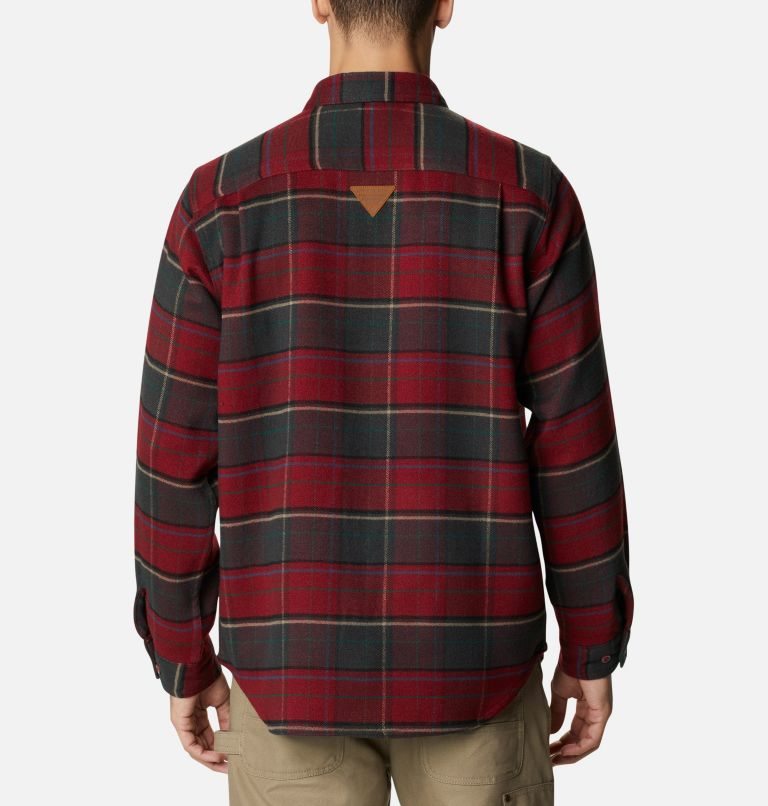 Men's Columbia Roughtail Field Heavyweight Flannel Shirts Red | CA-XACL0